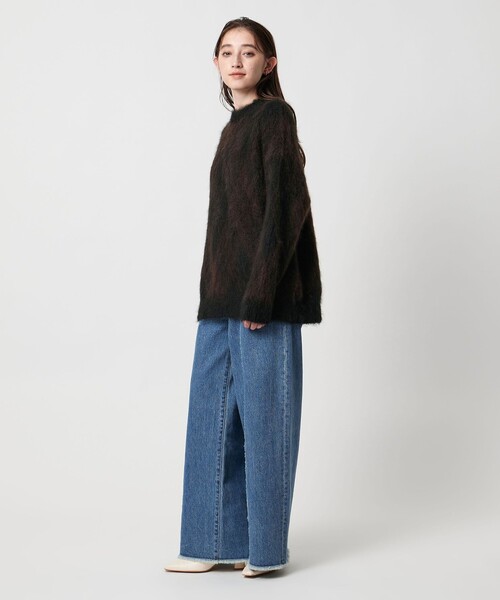 SACRA(サクラ)の「<SACRA> ジャガード ニット(ニット/セーター・レディース・ダークグレー/ブラック・38)」の6枚目の写真