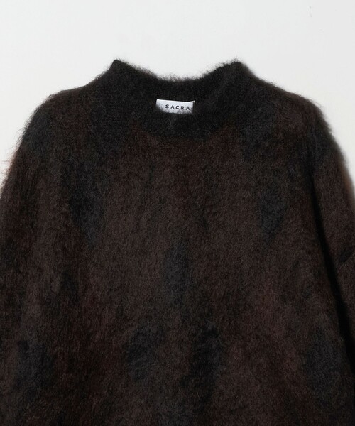 SACRA(サクラ)の「<SACRA> ジャガード ニット(ニット/セーター・レディース・ダークグレー/ブラック・38)」の4枚目の写真