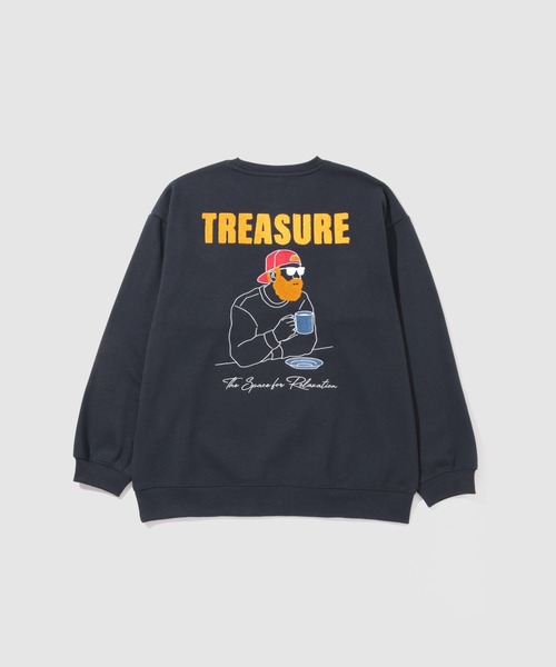 Mac-House(マックハウス)の「髭サガラ刺繍トレーナー(スウェット・メンズ・ネイビー/アッシュ/ブラック/グリーン・L/M/XL)」の4枚目の写真