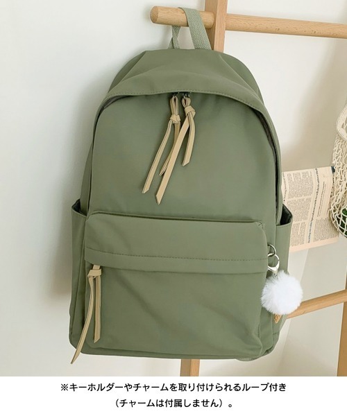 Miniministore(ミニミニストア)の「リュックサック レディース 大容量(バックパック/リュック・レディース・スモークピンク/ベージュ/ブラック/カーキ・FREE)」の12枚目の写真