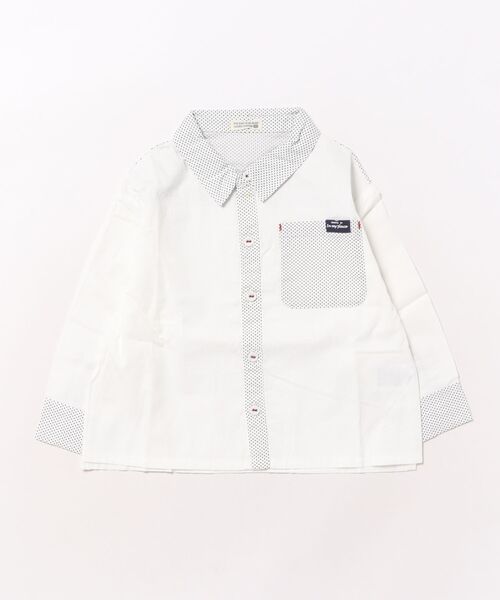RAGMART（ラグマート）の「クレリック長袖シャツ（シャツ/ブラウス・キッズ・ストライプ/チェック/その他/オフホワイト・110cm/120cm/130cm/100cm）」の2枚目の写真