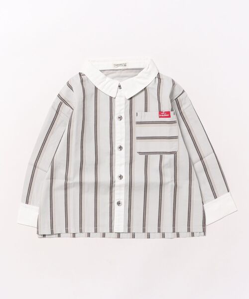RAGMART（ラグマート）の「クレリック長袖シャツ（シャツ/ブラウス・キッズ・ストライプ/チェック/その他/オフホワイト・110cm/120cm/130cm/100cm）」の3枚目の写真