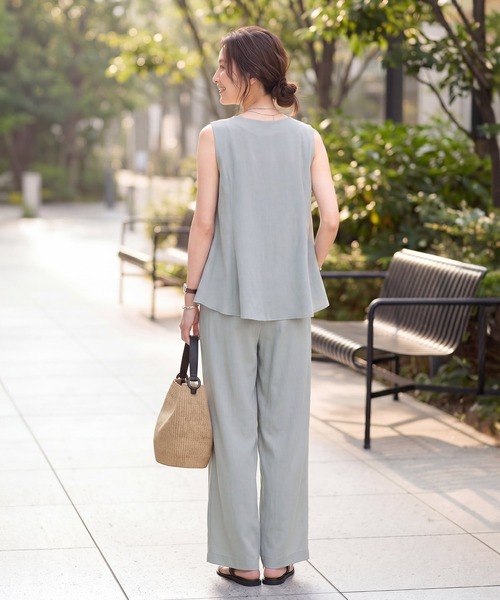 STYLE DELI(スタイルデリ)の「合わせフロントセットアップ(その他トップス・レディース・オフホワイト/アクア/ブラウン・FREE)」の5枚目の写真