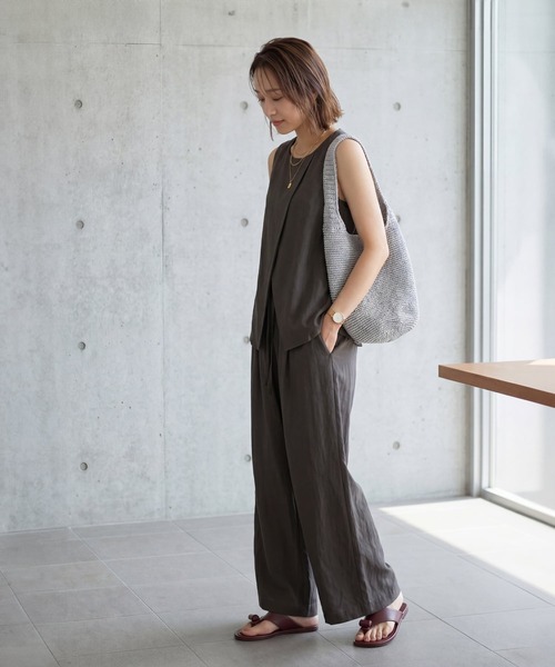 STYLE DELI(スタイルデリ)の「合わせフロントセットアップ(その他トップス・レディース・オフホワイト/アクア/ブラウン・FREE)」の14枚目の写真