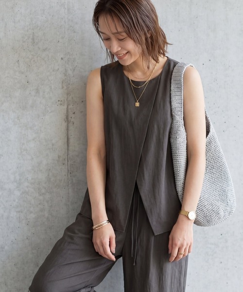 STYLE DELI(スタイルデリ)の「合わせフロントセットアップ(その他トップス・レディース・オフホワイト/アクア/ブラウン・FREE)」の16枚目の写真