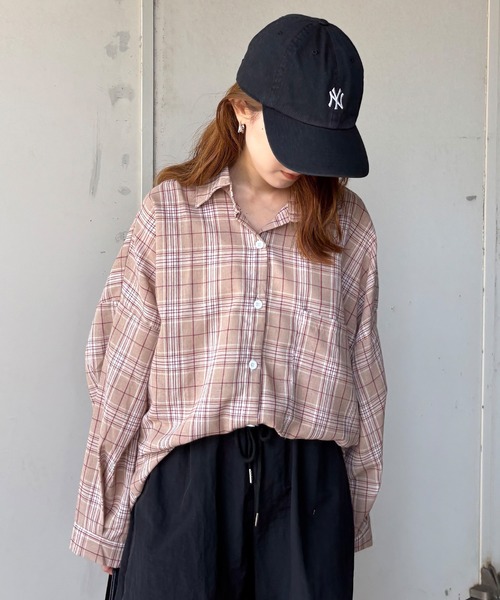 ISOOK（アイスー）の「【ISOOK / アイスー】チェックオーバーサイズシャツ / チェックシャツ メンズライク ビックサイズ ルーズ 長袖 グレー ベージュ ブルー 冷房対策 日差し対策 羽織り ZOZOTOWN限定（シャツ/ブラウス・レディース・チャコールグレー/ブルー/ベージュ・FREE）」の21枚目の写真