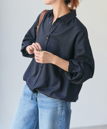 スピックアンドスパン ベイクルーズ ショートデニムシャツ ブルー F*ZC246 Spick & Span（シャツ/ブラウス(長袖/七分) ・ ブルー・ネイビー