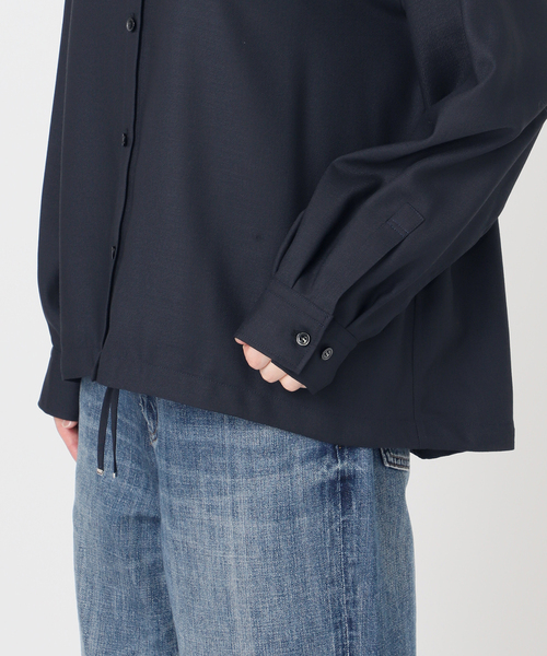 セール】《追加》ウールライクヘムギャザーシャツ（シャツ/ブラウス