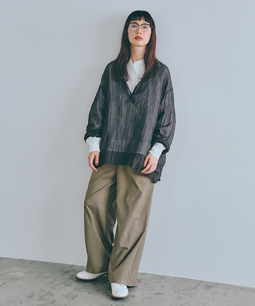 studio CLIP（スタディオクリップ）の「ストレートイージーパンツ[プチ・プラスサイズあり]（その他パンツ・レディース・ネイビー/カーキ/ベージュ/その他2/その他3/その他1/その他7・X-LARGE/SMALL/MEDIUM/LARGE/XX-LARGE/XXX-LARGE/PF）」の8枚目の写真