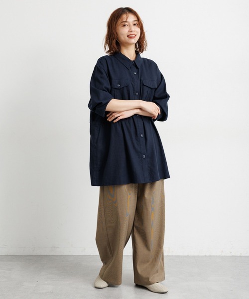 studio CLIP（スタディオクリップ）の「ストレートイージーパンツ[プチ・プラスサイズあり]（その他パンツ・レディース・ネイビー/カーキ/ベージュ/その他2/その他3/その他1/その他7・X-LARGE/SMALL/MEDIUM/LARGE/XX-LARGE/XXX-LARGE/PF）」の11枚目の写真