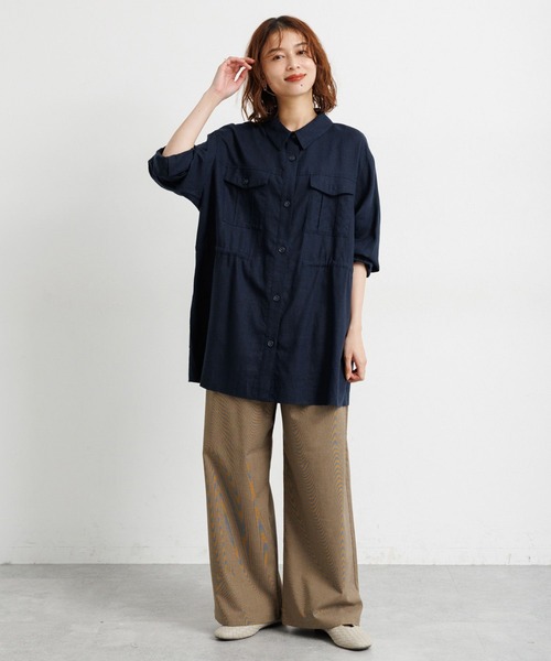 studio CLIP（スタディオクリップ）の「ストレートイージーパンツ[プチ・プラスサイズあり]（その他パンツ・レディース・ネイビー/カーキ/ベージュ/その他2/その他3/その他1/その他7・X-LARGE/SMALL/MEDIUM/LARGE/XX-LARGE/XXX-LARGE/PF）」の12枚目の写真