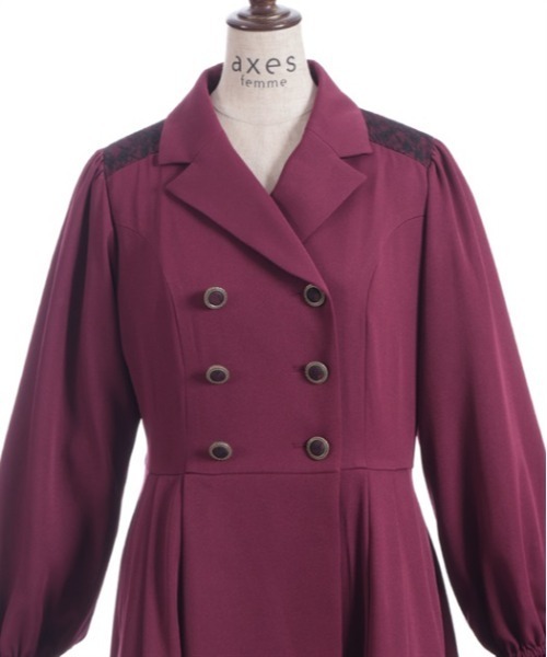 値下　新品フォクシーADEAM アディアム スプリングコート トレンチ axes femme トレンチコート コート 後レースアップトレンチコート