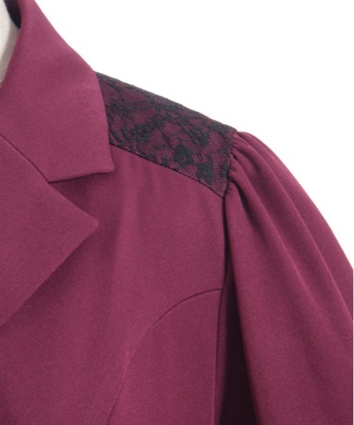 axes femme（アクシーズファム）の「Ｗレースアップトレンチコート（トレンチコート・レディース・ワイン/グレー/ブラック・FREE）」の21枚目の写真
