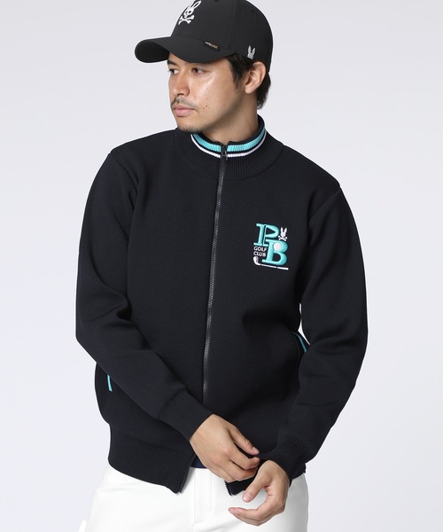 Psycho Bunny（サイコバニー）の「[GOLF]ゴルフクラブ フルジップニットカーディガン（ニット/セーター・メンズ・ブラック/ホワイト/ネイビー・MEDIUM/LARGE/X-LARGE）」の3枚目の写真