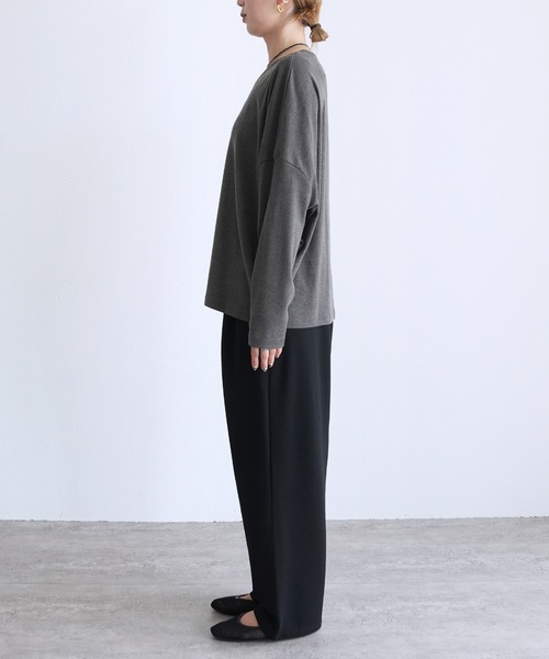 reca（レカ）の「ドルマンスリーブＶネックＴシャツ（Tシャツ/カットソー・レディース・ブラック/オフホワイト/バーガンディー/チャコール・M/L）」の14枚目の写真