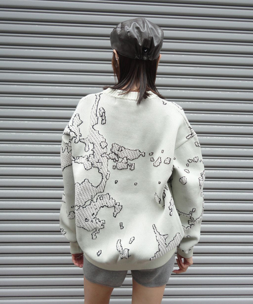 BAL/ バル】 JACQUARD COTTON CREWNECK SWEATER BAL-2166（ニット