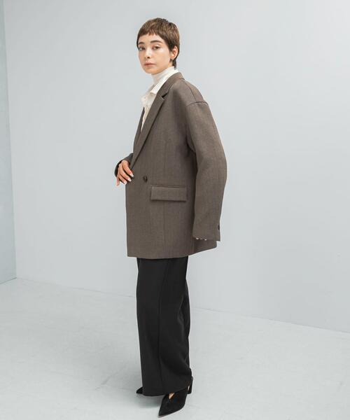 URBAN RESEARCH ROSSO WOMEN(アーバンリサーチ ロッソ)の「『別注』ELENDEEK×ROSSO HERRINGBONE OVER JACKET(その他アウター・レディース・チャコールグレー/ブラウン・FREE)」の5枚目の写真