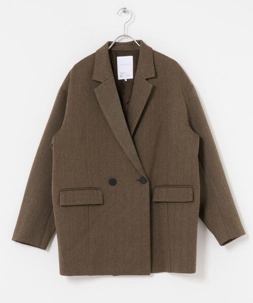 URBAN RESEARCH ROSSO WOMEN(アーバンリサーチ ロッソ)の「『別注』ELENDEEK×ROSSO HERRINGBONE OVER JACKET(その他アウター・レディース・チャコールグレー/ブラウン・FREE)」の6枚目の写真