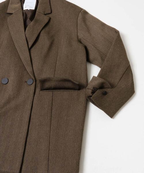 URBAN RESEARCH ROSSO WOMEN(アーバンリサーチ ロッソ)の「『別注』ELENDEEK×ROSSO HERRINGBONE OVER JACKET(その他アウター・レディース・チャコールグレー/ブラウン・FREE)」の8枚目の写真