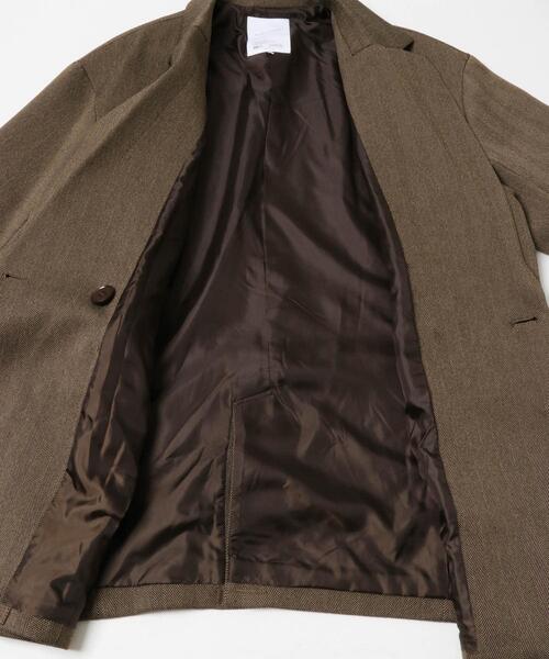 URBAN RESEARCH ROSSO WOMEN(アーバンリサーチ ロッソ)の「『別注』ELENDEEK×ROSSO HERRINGBONE OVER JACKET(その他アウター・レディース・チャコールグレー/ブラウン・FREE)」の9枚目の写真