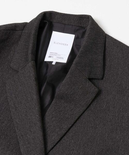 URBAN RESEARCH ROSSO WOMEN(アーバンリサーチ ロッソ)の「『別注』ELENDEEK×ROSSO HERRINGBONE OVER JACKET(その他アウター・レディース・チャコールグレー/ブラウン・FREE)」の16枚目の写真