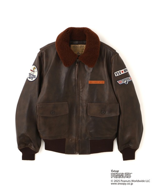 AVIREX(アヴィレックス)の「《AVIREX × PEANUTS》G-1 "FLYING ACE" / G-1 "フライングエース" / ピーナッツ / アヴィレックス(ブルゾン・メンズ・ブラウン・44/42/40/38)」の14枚目の写真