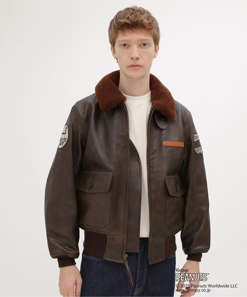 AVIREX(アヴィレックス)の「《AVIREX × PEANUTS》G-1 "FLYING ACE" / G-1 "フライングエース" / ピーナッツ / アヴィレックス(ブルゾン・メンズ・ブラウン・44/42/40/38)」の18枚目の写真