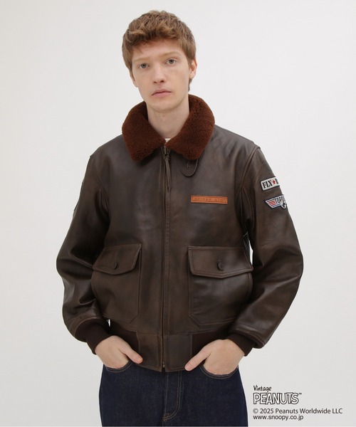 AVIREX(アヴィレックス)の「《AVIREX × PEANUTS》G-1 "FLYING ACE" / G-1 "フライングエース" / ピーナッツ / アヴィレックス(ブルゾン・メンズ・ブラウン・44/42/40/38)」の21枚目の写真