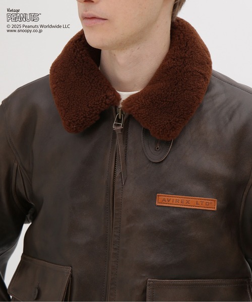 AVIREX(アヴィレックス)の「《AVIREX × PEANUTS》G-1 "FLYING ACE" / G-1 "フライングエース" / ピーナッツ / アヴィレックス(ブルゾン・メンズ・ブラウン・44/42/40/38)」の6枚目の写真