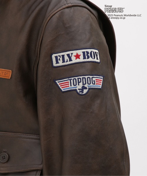 AVIREX(アヴィレックス)の「《AVIREX × PEANUTS》G-1 "FLYING ACE" / G-1 "フライングエース" / ピーナッツ / アヴィレックス(ブルゾン・メンズ・ブラウン・44/42/40/38)」の7枚目の写真