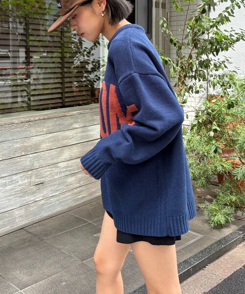 セール】【UNISEX】ジャガードモールロゴニット（ニット/セーター