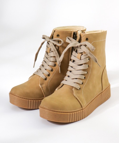 Dedes（デデス）の「軽量厚底 レースアップブーツ ユニセックス（ブーツ・レディース・ブラック系1/グレー系1/アイボリー系1/ブラウン系1・37/38/39/40/41/42/43/44/36）」の8枚目の写真