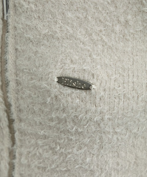 Elishe（エリシェ）の「ダブルジップフラッフィーニット（カーディガン/ボレロ・レディース・ブラック/ピンク/ベージュ・FREE）」の18枚目の写真