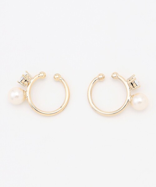 J.PRESS(ジェイプレス)の「【WEB限定・2way・2set】パールビジュー イヤカフ リング(イヤリング・レディース・ゴールド系/シルバー系・F)」の7枚目の写真