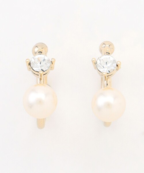 J.PRESS(ジェイプレス)の「【WEB限定・2way・2set】パールビジュー イヤカフ リング(イヤリング・レディース・ゴールド系/シルバー系・F)」の8枚目の写真