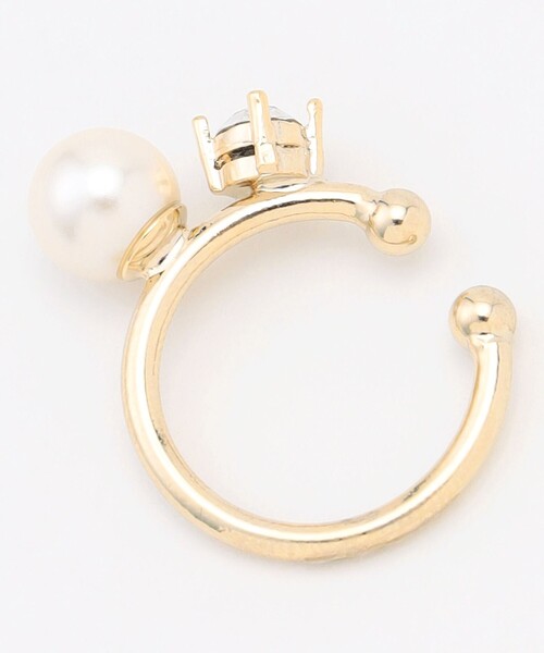 J.PRESS(ジェイプレス)の「【WEB限定・2way・2set】パールビジュー イヤカフ リング(イヤリング・レディース・ゴールド系/シルバー系・F)」の9枚目の写真