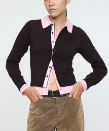 DOUBLE LAYERED ニットシャツ