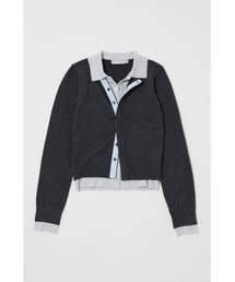 MOUSSY | DOUBLE LAYERED ニットシャツ(ニット/セーター)