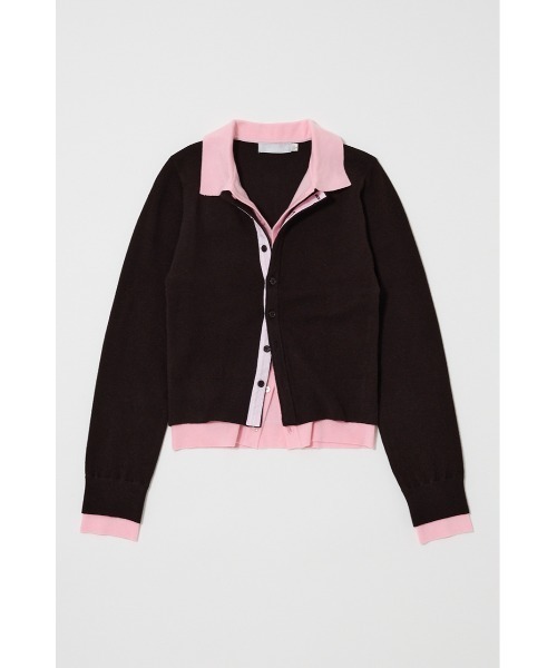 moussy DOUBLE LAYERED ニットシャツ　新品 MOUSSY | DOUBLE LAYERED ニットシャツ (シャツ・ブラウス