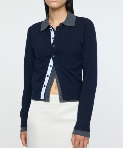 DOUBLE LAYERED ニットシャツ（ニット/セーター）｜MOUSSY（マウジー