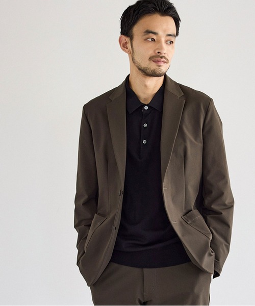 JUN STANDARD PICKS(ジュンスタンダードピックス)の「ウェルブリージングジャケット/セットアップ対応/軽量(テーラードジャケット・メンズ・カーキ/ブラック・LL/L/M/S)」の6枚目の写真