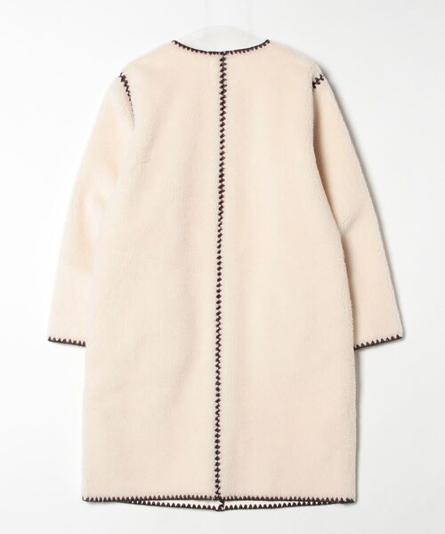 Guess（ゲス）の「MIA Faux Fur Sherpa Coat コート  （ノーカラージャケット・レディース・ホワイト系その他・X-SMALL/LARGE/MEDIUM/SMALL）」の8枚目の写真