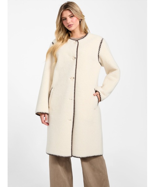 MIA Faux Fur Sherpa Coat コート | GUESS(ゲス) JAPAN 公式オンライン