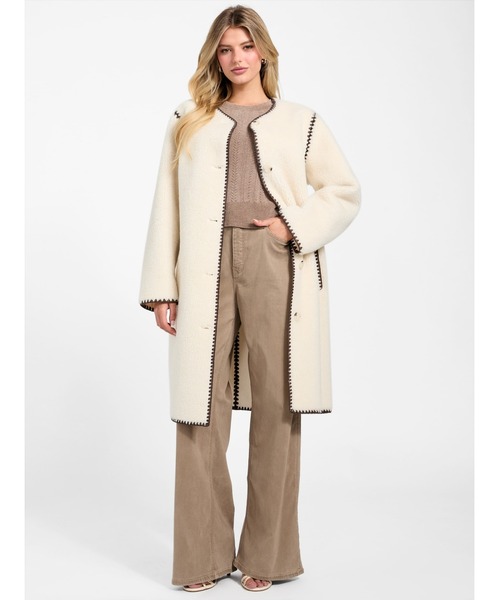 MIA Faux Fur Sherpa Coat コート | GUESS(ゲス) JAPAN 公式オンライン