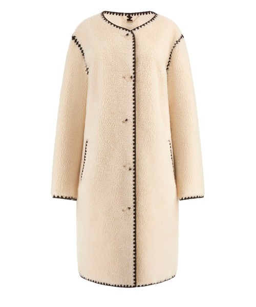 Guess（ゲス）の「MIA Faux Fur Sherpa Coat コート  （ノーカラージャケット・レディース・ホワイト系その他・X-SMALL/LARGE/MEDIUM/SMALL）」の6枚目の写真
