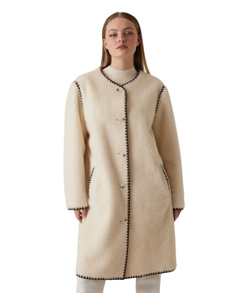 MIA Faux Fur Sherpa Coat コート | GUESS(ゲス) JAPAN 公式オンライン