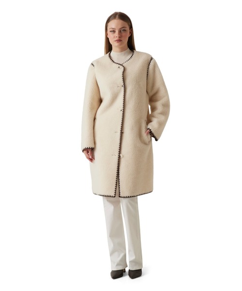 MIA Faux Fur Sherpa Coat コート | GUESS(ゲス) JAPAN 公式オンライン