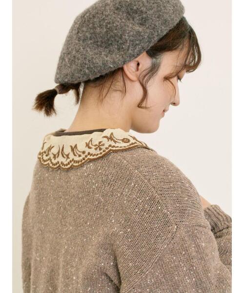 Samansa Mos2(サマンサ モスモス)の「【マカベアリス×Samansa Mos2】刺繍カーディガン(カーディガン/ボレロ・レディース・ベージュ/チャコールグレー/モカ・F)」の13枚目の写真