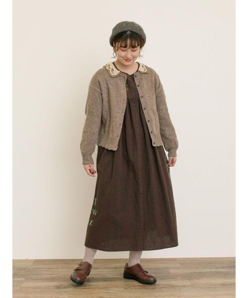 Samansa Mos2(サマンサ モスモス)の「【マカベアリス×Samansa Mos2】刺繍カーディガン(カーディガン/ボレロ・レディース・ベージュ/チャコールグレー/モカ・F)」の14枚目の写真