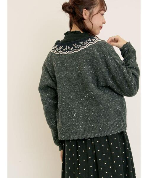 Samansa Mos2(サマンサ モスモス)の「【マカベアリス×Samansa Mos2】刺繍カーディガン(カーディガン/ボレロ・レディース・ベージュ/チャコールグレー/モカ・F)」の19枚目の写真